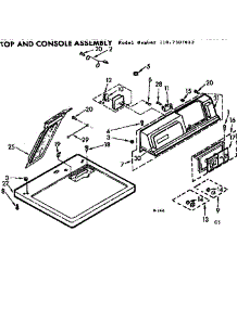 Top And Console Asm parts for Kenmore Dryer 110.7307623 (1107307623, 110 7307623) from AppliancePartsPros.com
