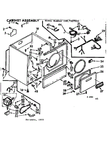 Cabinet Assembly parts for Kenmore Dryer 110.7307623 (1107307623, 110 7307623) from AppliancePartsPros.com