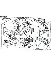 Burner Assembly parts for Kenmore Dryer 110.7307623 (1107307623, 110 7307623) from AppliancePartsPros.com