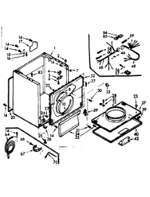 Cabinet Assembly parts for Kenmore Dryer 110.7307810 (1107307810, 110 7307810) from AppliancePartsPros.com