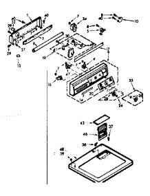 Top And Console Assembly parts for Kenmore Dryer 110.7307810 (1107307810, 110 7307810) from AppliancePartsPros.com
