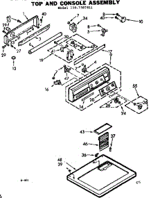 Top And Console Assembly parts for Kenmore Dryer 110.7307811 (1107307811, 110 7307811) from AppliancePartsPros.com