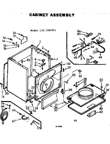 Cabinet Assembly parts for Kenmore Dryer 110.7307811 (1107307811, 110 7307811) from AppliancePartsPros.com