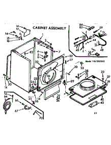 Cabinet Assembly parts for Kenmore Dryer 110.7307813 (1107307813, 110 7307813) from AppliancePartsPros.com