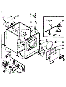 Cabinet Assembly parts for Kenmore Dryer 110.7308621 (1107308621, 110 7308621) from AppliancePartsPros.com