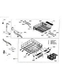 Rack Assy parts for Kenmore Dishwasher 630.16303400 (63016303400, 630 16303400) from AppliancePartsPros.com