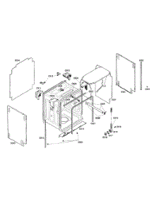 Cabinet Assy parts for Kenmore Dishwasher 630.16303404 (63016303404, 630 16303404) from AppliancePartsPros.com