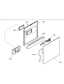 Door Panel parts for Kenmore Dishwasher 630.17303400 (63017303400, 630 17303400) from AppliancePartsPros.com