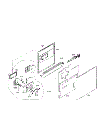 Door / Dispenser parts for Kenmore Dishwasher 630.17303401 (63017303401, 630 17303401) from AppliancePartsPros.com