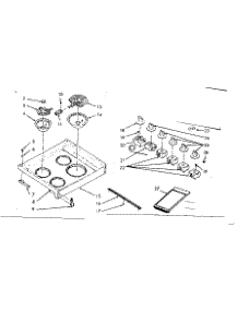 Main Top Section parts for Kenmore Range 103.9717001 (1039717001, 103 9717001) from AppliancePartsPros.com