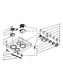 Main Top Section parts for Kenmore Range 103.9727040 (1039727040, 103 9727040) from AppliancePartsPros.com