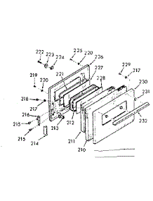 Lower Oven Door Section parts for Kenmore Range 103.9727100 (1039727100, 103 9727100) from AppliancePartsPros.com