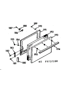 Lower Oven Door Section parts for Kenmore Range 103.9737120 (1039737120, 103 9737120) from AppliancePartsPros.com