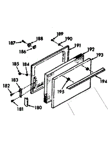 Lower Oven Door Section parts for Kenmore Range 103.9737360 (1039737360, 103 9737360) from AppliancePartsPros.com