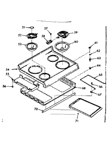 Main Top Section, Pan And Ring Kit parts for Kenmore Range 103.9747100 (1039747100, 103 9747100) from AppliancePartsPros.com