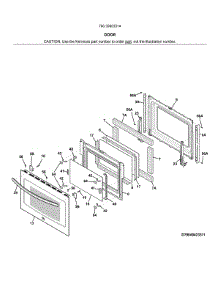 Door parts for Kenmore Range 790.3260331A (7903260331A, 790 3260331A) from AppliancePartsPros.com