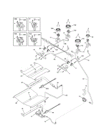 Burner parts for Kenmore Range 790.32613310 (79032613310, 790 32613310) from AppliancePartsPros.com