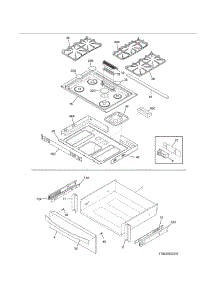 Top / Drawer parts for Kenmore Range 790.32623314 (79032623314, 790 32623314) from AppliancePartsPros.com