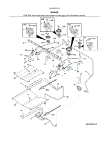 Burner parts for Kenmore Range 790.32623318 (79032623318, 790 32623318) from AppliancePartsPros.com