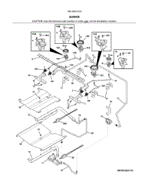 Burner parts for Kenmore Range 790.3262331A (7903262331A, 790 3262331A) from AppliancePartsPros.com