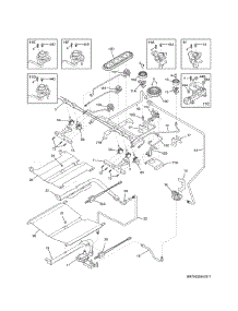Burner parts for Kenmore Range 790.32633317 (79032633317, 790 32633317) from AppliancePartsPros.com