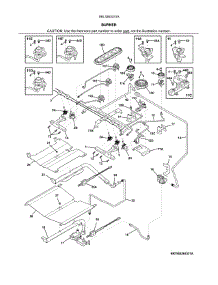 Burner parts for Kenmore Range 790.3263331A (7903263331A, 790 3263331A) from AppliancePartsPros.com