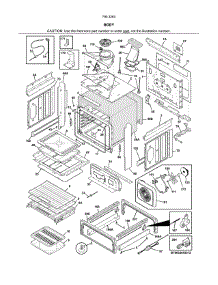 Body parts for Kenmore Range 790.3263931A (7903263931A, 790 3263931A) from AppliancePartsPros.com