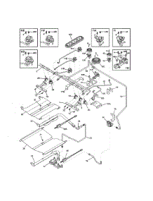 Burner parts for Kenmore Range 790.32643312 (79032643312, 790 32643312) from AppliancePartsPros.com