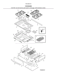 Top / Drawer parts for Kenmore Elite Gas Range 7903264331C from AppliancePartsPros.com