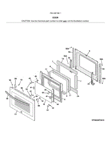 Door parts for Kenmore Gas Range 790.32673611 (79032673611, 790 32673611) from AppliancePartsPros.com