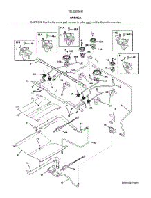 Burner parts for Kenmore Gas Range 790.32673611 (79032673611, 790 32673611) from AppliancePartsPros.com