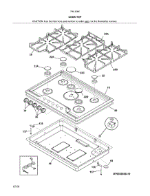 Main Top parts for Kenmore Cooktop 790.32683410 (79032683410, 790 32683410) from AppliancePartsPros.com