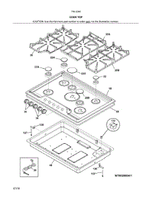 Main Top parts for Kenmore Cooktop 790.32683411 (79032683411, 790 32683411) from AppliancePartsPros.com