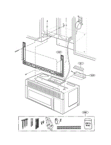 Installation Parts parts for Kenmore Microwave 721.80019400 (72180019400, 721 80019400) from AppliancePartsPros.com