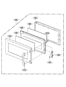 Door Parts parts for Kenmore Microwave 721.80019401 (72180019401, 721 80019401) from AppliancePartsPros.com
