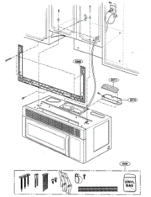Installation Parts parts for Kenmore Microwave 721.80019401 (72180019401, 721 80019401) from AppliancePartsPros.com