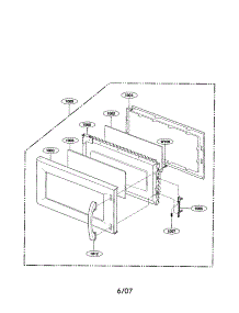 Door parts for Kenmore Microwave 721.80022700 (72180022700, 721 80022700) from AppliancePartsPros.com