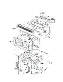 Oven Cavity parts for Kenmore Microwave 721.80022700 (72180022700, 721 80022700) from AppliancePartsPros.com
