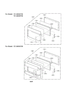 Door parts for Kenmore Microwave 721.80039700 (72180039700, 721 80039700) from AppliancePartsPros.com