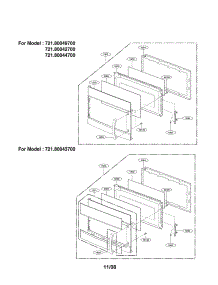 Door parts for Kenmore Microwave 721.80042700 (72180042700, 721 80042700) from AppliancePartsPros.com