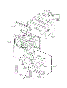 Oven Cavity parts for Kenmore Microwave 721.80043700 (72180043700, 721 80043700) from AppliancePartsPros.com