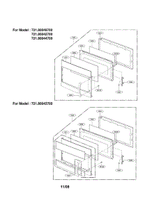 Door parts for Kenmore Microwave 721.80049700 (72180049700, 721 80049700) from AppliancePartsPros.com