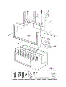 Installation Parts parts for Kenmore Microwave 721.80402402 (72180402402, 721 80402402) from AppliancePartsPros.com