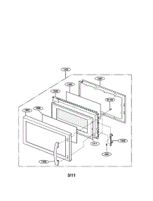 Door Parts parts for Kenmore Microwave 721.80402402 (72180402402, 721 80402402) from AppliancePartsPros.com