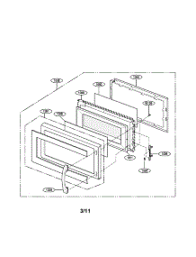 Door Parts parts for Kenmore Microwave 721.80403402 (72180403402, 721 80403402) from AppliancePartsPros.com