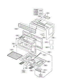 Oven Cavity Parts parts for Kenmore Microwave 721.80403402 (72180403402, 721 80403402) from AppliancePartsPros.com