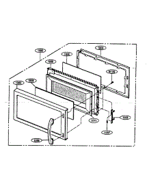 Door Parts parts for Kenmore Microwave 721.80404402 (72180404402, 721 80404402) from AppliancePartsPros.com