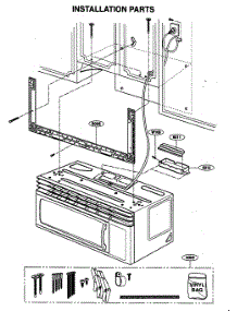 Installation Parts parts for Kenmore Microwave 721.80409400 (72180409400, 721 80409400) from AppliancePartsPros.com