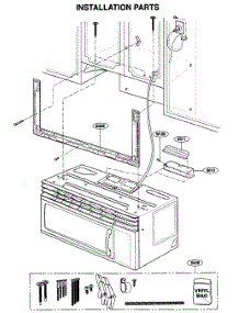 Installation parts for Kenmore Microwave 721.80409402 (72180409402, 721 80409402) from AppliancePartsPros.com