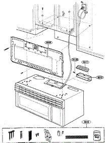 Installation Parts parts for Kenmore Microwave 721.80412500 (72180412500, 721 80412500) from AppliancePartsPros.com